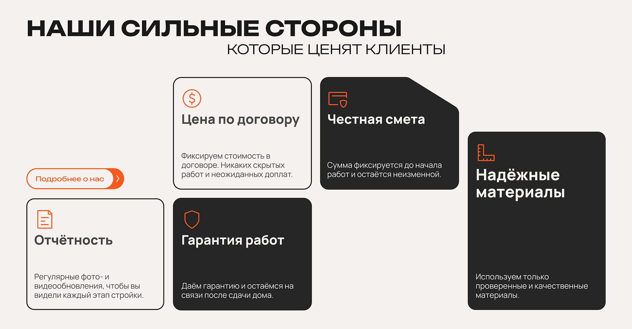 Центр Силового Каркаса - Секция «Почему мы»