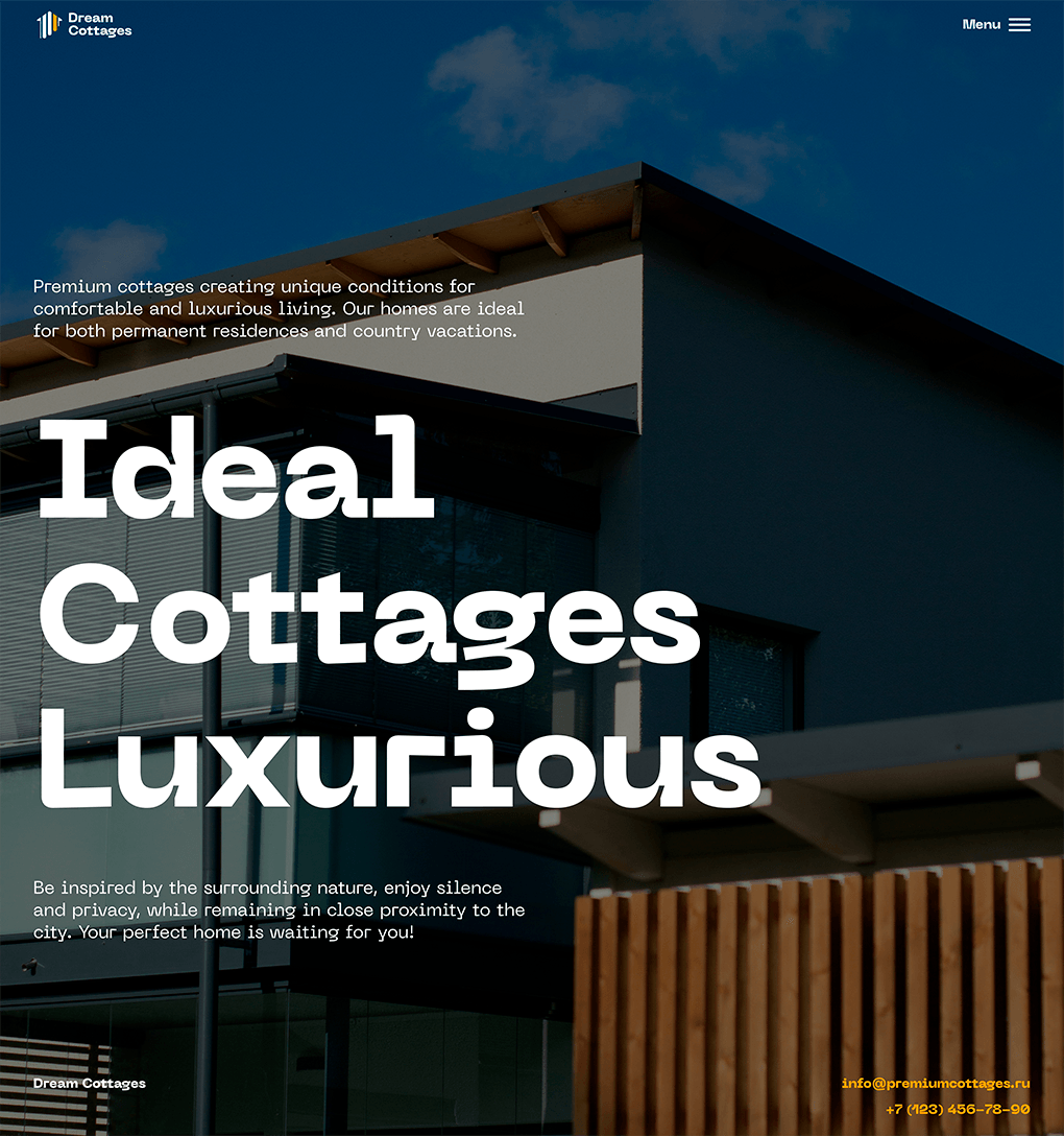 Dream Cottages - Главная страница